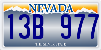 NV license plate 13B977
