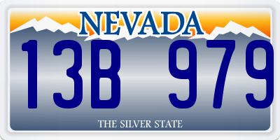NV license plate 13B979
