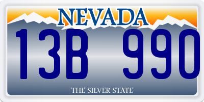NV license plate 13B990