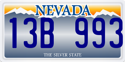 NV license plate 13B993