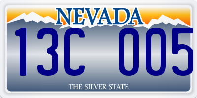 NV license plate 13C005