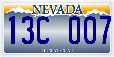 NV license plate 13C007