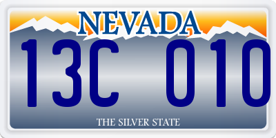 NV license plate 13C010