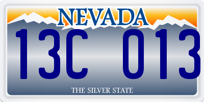 NV license plate 13C013