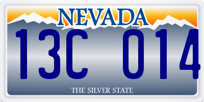 NV license plate 13C014