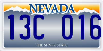 NV license plate 13C016