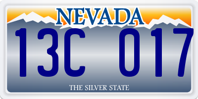 NV license plate 13C017