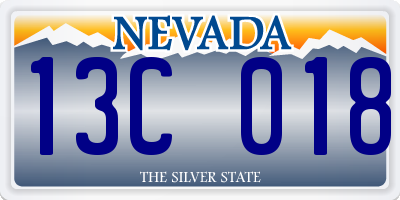 NV license plate 13C018