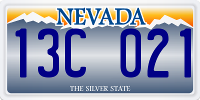 NV license plate 13C021