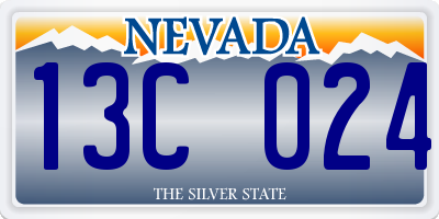 NV license plate 13C024