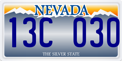 NV license plate 13C030
