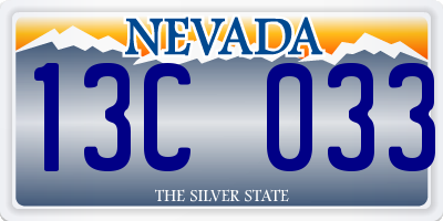 NV license plate 13C033