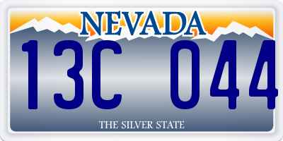 NV license plate 13C044