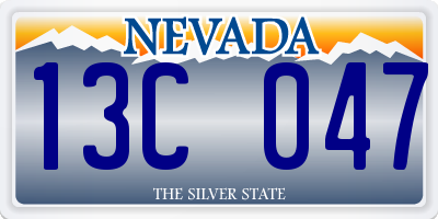 NV license plate 13C047