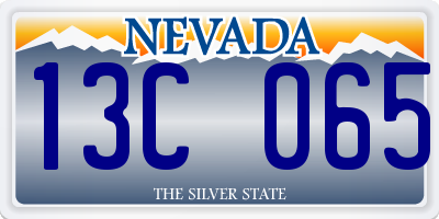 NV license plate 13C065