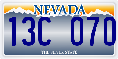 NV license plate 13C070