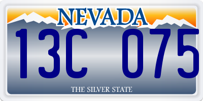 NV license plate 13C075