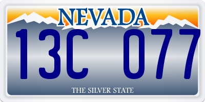 NV license plate 13C077
