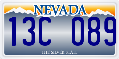NV license plate 13C089