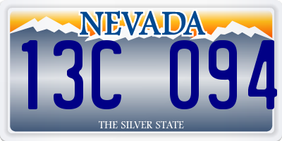 NV license plate 13C094