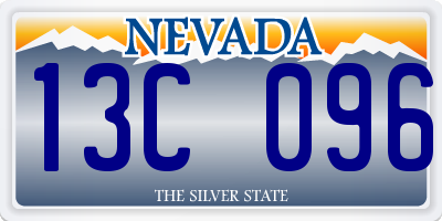 NV license plate 13C096