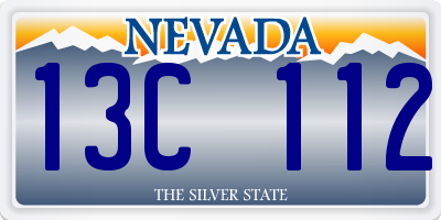 NV license plate 13C112