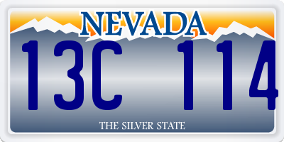 NV license plate 13C114