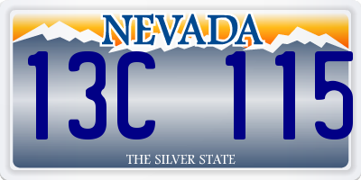 NV license plate 13C115