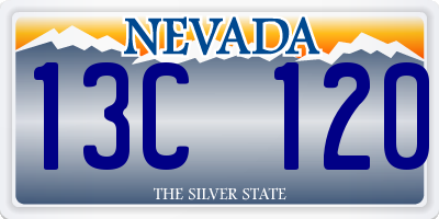 NV license plate 13C120
