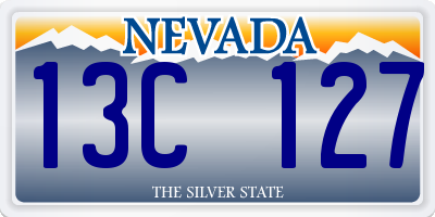 NV license plate 13C127