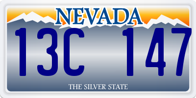 NV license plate 13C147