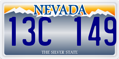 NV license plate 13C149