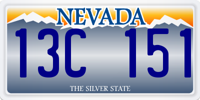 NV license plate 13C151