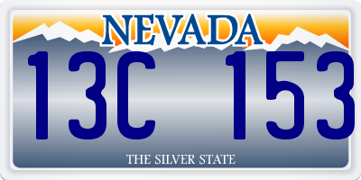 NV license plate 13C153