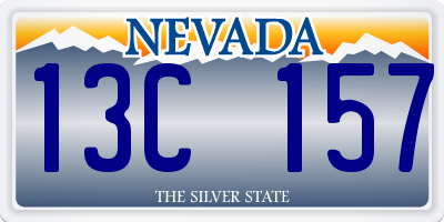 NV license plate 13C157
