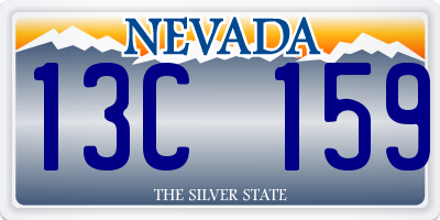 NV license plate 13C159