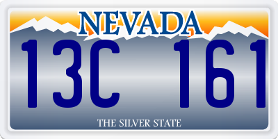 NV license plate 13C161