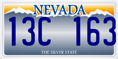 NV license plate 13C163