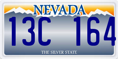 NV license plate 13C164