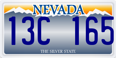 NV license plate 13C165