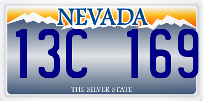 NV license plate 13C169