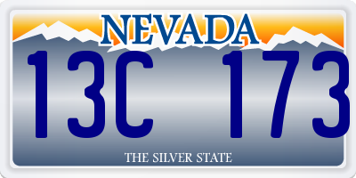 NV license plate 13C173