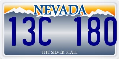 NV license plate 13C180