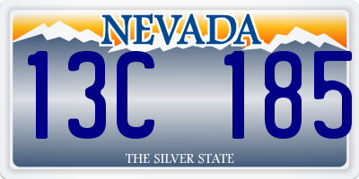 NV license plate 13C185