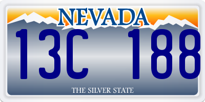 NV license plate 13C188