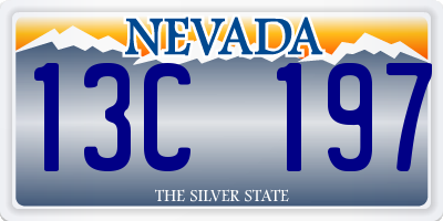 NV license plate 13C197