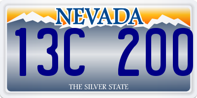 NV license plate 13C200