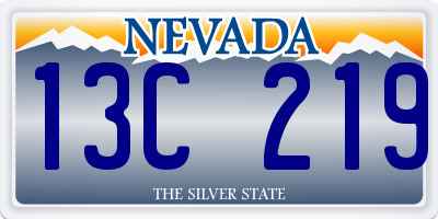 NV license plate 13C219