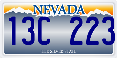 NV license plate 13C223
