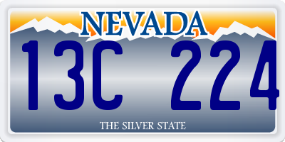 NV license plate 13C224
